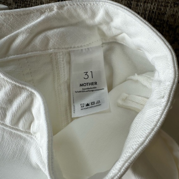 NWT MOTHER Denim Private Double Pocket Skimp Jeans Fairest of Them All White 31” - Picture 8 of 16